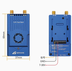 ราคาขายส่ง BAYCKRC 915 Dual Band Nano 1W TX อุปกรณ์เสริม 2.4G Dual Band สำหรับ RC FPV Racing Freestyle S อะไหล่ DIY - Product Image 5