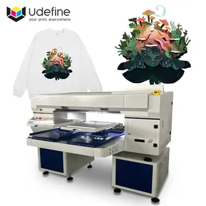 Udefiny Industriële Groot Formaat Digitale Stof T-Shirt Dtg Printer A2 Direct Naar Kledingstuk Printer Dual Stations Impresora