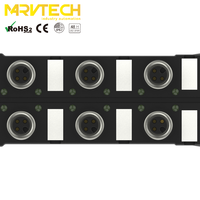 Boîtier de distribution de terminaison M8 à 12 ports, signal unique, type IEC, indice de protection IP67, 6A 10-30V, pour usage industriel