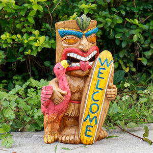 Tùy Chỉnh Nhựa Tiki Chào Đón Bức Tượng Hay Quái <span class=keywords><strong>Flamingo</strong></span> & Ván Lướt Chi Tiết Ngoài Trời Trang Trí Lời Chào Trang Trí Quà Tặng Doanh Nghiệp - Product Image 3