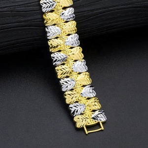 Brazalete de Moda para Mujer JXX de Dos Colores, Chapado en Oro de 24K, Brazalete con Dijes de Moda - Product Image 3