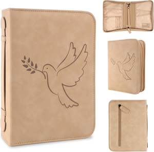 Étui à Bible en cuir PU imperméable de grande taille pour femmes, avec poignée, motif floral en relief, sacs à Bible - Product Image 2