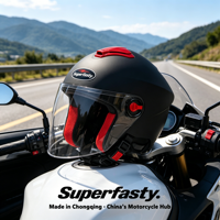 Casque Moto Ouvert Ultra PP Personnalisé avec Double Visière et Fermeture Rapide pour les Passionnés de Week-end - Vente en Gros