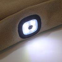 Bonnet tricoté en acrylique LED réfléchissant pour adulte, idéal pour les activités nocturnes en extérieur en hiver