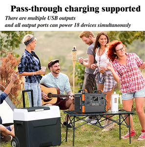 Generador Solar PWEITE LiFePO4 con Salida de CA 110v 220v, Banco de Energía para Laptop AC1008WH 1000W 1200W, Estación de Energía Portátil para Camping - Product Image 5