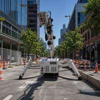 Mini-grue araignée de 12 tonnes avec une hauteur de levage de 22 mètres pour les travaux de construction d'infrastructure sur site
