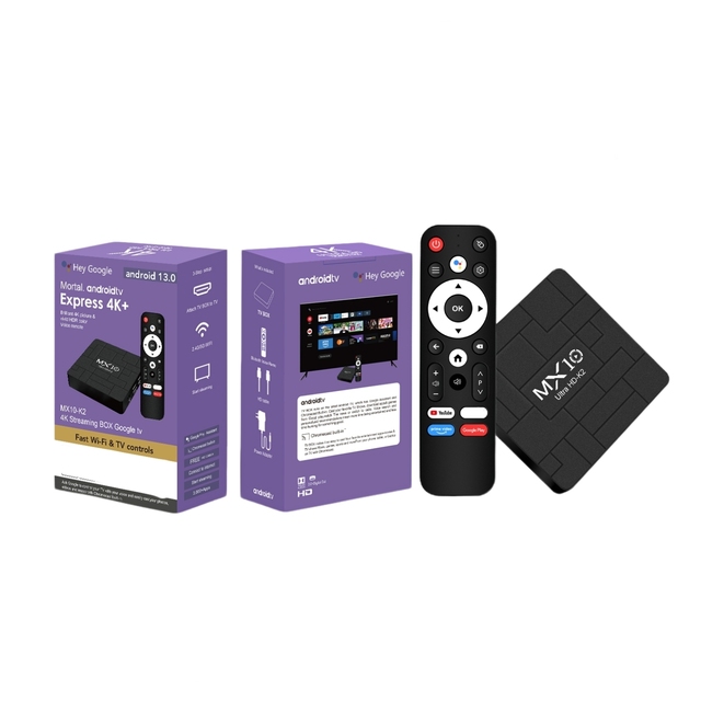 MX10 K2 High -quality TV Box Android 13 Allwinner H313 Set Top Box WiFi6G BT Voice Remote Control 4k
