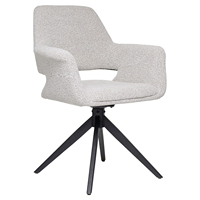 Chaise de salle à manger pivotante à 360° de luxe moderne pour la maison et le bureau, tissu en velours léger avec base en métal, tables et chaises de salle à manger
