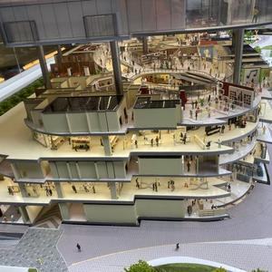 Modèle réduit 3D personnalisé <span class=keywords><strong>de</strong></span> centre commercial et bâtiment commercial, échelle 1:80, avec éclairage LED et matériaux sur mesure - Product Image 6