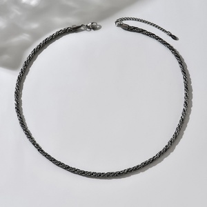 Collar Figaro de Acero Inoxidable TopGems, Joyería Bohemia con Cuerda Trenzada de Agua Dulce para Hombres y Mujeres, para Aniversarios, Cristianos - Product Image 2