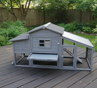 Poulailler Moderne Multi-Niveaux en Bois Écologique et Durable, Luxe et Design, pour Cour Arrière, Toutes Tailles