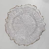 Assiette de fruits en plastique transparent pour banquets de mariage plats de chargeur modernes pour le dîner de restaurant 100 pièces commande minimum