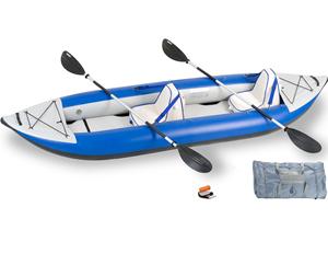 Kayak Inflable Doble Personalizado con Fondo Inflable para <span class=keywords><strong>3</strong></span> <span class=keywords><strong>Personas</strong></span>, Canoa Inflable para Rafting y Remo - Product Image 1