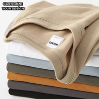 Camiseta Premium para Hombre, Personalizada, Gruesa, 100% Algodón Peinado, Estampada, Lisa, Talla Grande, Manga Corta, Cuello Redondo, Transpirable, Informal
