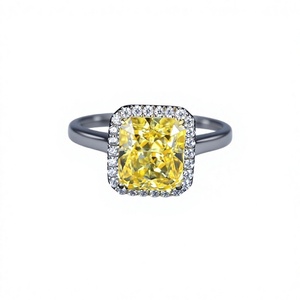 Bague de mariage de luxe en argent sterling 925 avec diamant de laboratoire pour femme, bague de mariée élégante, bague de fiançailles en diamant - Product Image 1