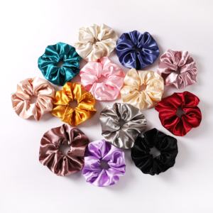 Coletas XL de Satén de Lujo de Diseñador para Mujer, de Gran Tamaño, Extragrandes, Maxi, <span class=keywords><strong>Gigantes</strong></span>, Coloridas en Tonos Pastel para Cabello Grueso - Product Image 3