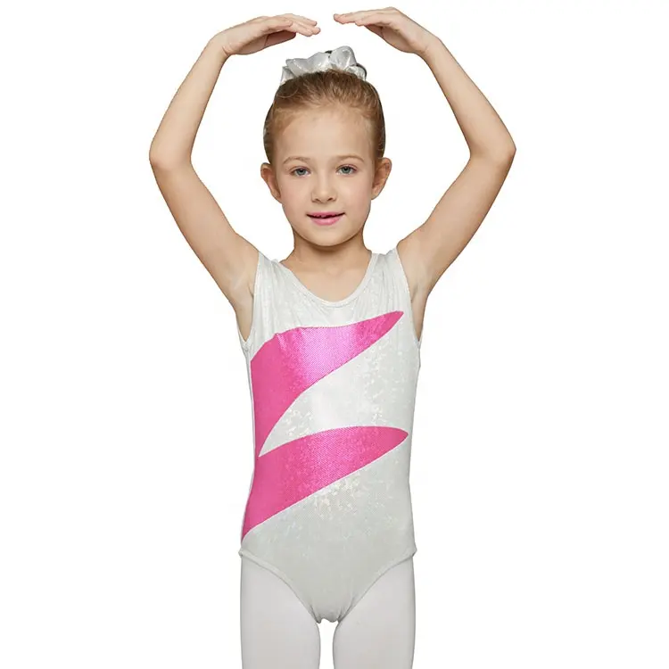 Am000053 Gymnastiek Ballet Turnpakje Voor Meisje Professionele Mouwloze Polyester, Spandex Wedstrijd Gym Pak