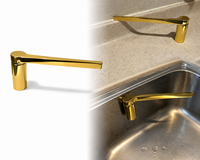 Accessoires de cuisine magnétiques de luxe en or noir, porte-torchons en acier inoxydable, décoration intérieure