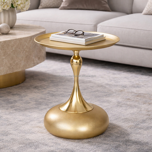Mesa <span class=keywords><strong>de</strong></span> Centro <span class=keywords><strong>de</strong></span> Metal Minimalista Urbana en Oferta, Perfil Alto para Uso junto al Sofá, Mesa Auxiliar Compacta para Esquina <span class=keywords><strong>de</strong></span> Apartamento - Product Image 3