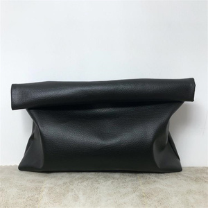 Sac à main en cuir polyuréthane souple pour dames, sac à provisions <span class=keywords><strong>rectangulaire</strong></span> noir à la mode de style - Product Image 4