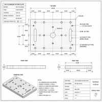 Plaque d'outillage en aluminium et acier inoxydable MIC-6 pour usinage CNC, plaques de base de précision pour électroérosion à fil, pour pièces d'équipements semi-conducteurs