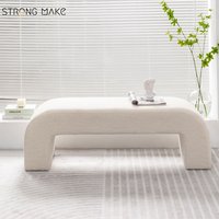 Vente en gros de meubles modernes pour salon pouf moderne boucle banc en tissu chaise assise tabouret intérieur canapé plage
