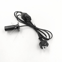 Prise australienne AU + interrupteur 301 + corps nu E14 + ressort + base ronde, pièce de lampe de table, accessoires pour lampe de sel, cordon de fixation de lampe