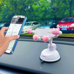 Soporte para Teléfono de <span class=keywords><strong>Coche</strong></span> con Diseño de Osito Rosa, Soporte Universal para Navegación, Antivibración, Estable, para Escritorio y <span class=keywords><strong>Coche</strong></span>, Flexible, Impermeable, con Ventosa - Product Image 3