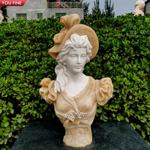 Statue de <span class=keywords><strong>buste</strong></span> de <span class=keywords><strong>femme</strong></span> romaine en marbre grandeur nature personnalisée <span class=keywords><strong>Sculpture</strong></span> de tête de <span class=keywords><strong>femme</strong></span> - Product Image 1