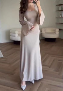 Nouveautés Robes à manches longues pour femmes Manches évasées Robe d'affaires d'automne - Product Image 2