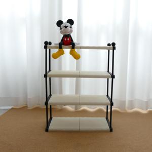 رف تخزين بلاستيكي على الطراز الاسكندنافي بجانب السرير مع خمس طبقات ومقاوم للأتربة لتزيين غرفة المعيشة - Product Image 2