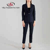 Usine de vêtements formels pour femmes certifiée BSCI, de haute qualité, OEM ODM, costume et blazer en laine mélangée pour femmes, style de bureau
