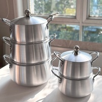 En gros, Batterie de cuisine en aluminium moulé sous pression de 10 pièces, comprenant casseroles et faitouts