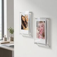 Vente directe d'usine acrylique cadre Photo magnétique support de décoration pour Instax Mini 12/11/9/7 +/EVO/Liplay