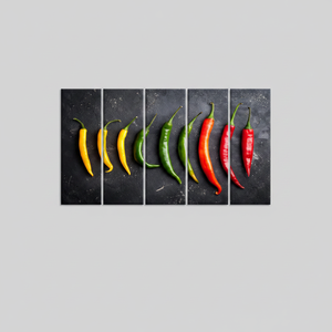 Elegante y moderno cuadro impreso en lienzo para una decoración vibrante del hogar, JUEGO DE 5 LIEÑOS - Product Image 2