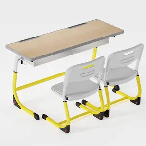 Darwin có thể điều chỉnh nâng doub1e Bàn và ghế đồ nội thất Ergonomic bảo vệ môi trường trường học bảng và ghế