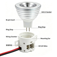 Projecteur LED GU10 GU5.3 MR16 E27 E14 5W RGB avec télécommande, intensité variable, lampe à culot, éclairage d'ambiance pour hôtel, salle de jeux, éclairage COB