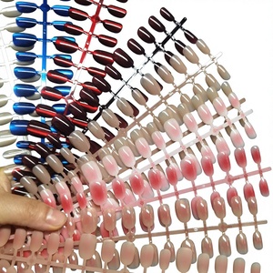 Ongles à presser ovales courts <span class=keywords><strong>de</strong></span> style Ins, faits à la main, pour le commerce extérieur, vente chaude, fabrication en gros - Product Image 1
