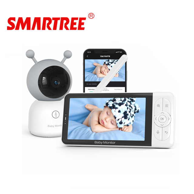 New 5 Inch 2K 3.0MP WIFI Baby Monitor Camera Baby Sitter Support Mobile Phone and Monitor
