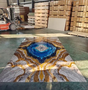 High-Gloss Marble Carbon Crystal 1220 PVC <strong>Plate</strong> Modern Waterproof Floral Pattern Background <strong>Wall</strong> <strong>for</strong> TV Panel Household Use - Product Image 6