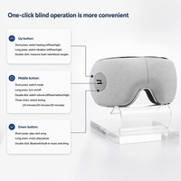 Masseur oculaire intelligent portable avec airbag, vibration, chaleur et compression, 3/5 modes, fonction musicale, en plastique