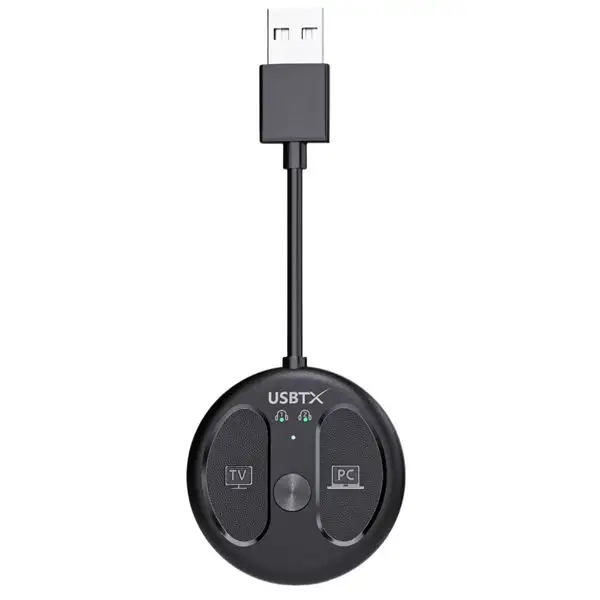 USB Bluetooth Adapter for PS5, Bluetooth 5.4 Audio Adapter, Wireless Audio Transmitter to Connect two Wireless Headphones