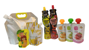 Stock de pochettes de recharge transparentes transparentes pour boissons liquides, emballage en plastique, pochette debout avec bec verseur d'angle - Product Image 6