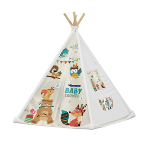 Modèle de tente <span class=keywords><strong>Tipi</strong></span> Pyramide 3D Modèle DIY Assembler Chien Motif Maison de Jeu Tente pour Enfants Intérieur <span class=keywords><strong>Tipi</strong></span> avec Lumière - Product Image 5