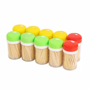 China Factory Supply Eco-Friendly Bamboo Wood Toothpicks With Custom Transparent Packaging