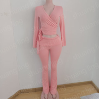 Vêtements de yoga pour femmes, ensemble de 3 pièces avec pantalon et soutien-gorge de sport, tenue de fitness pour femmes, leggings de yoga, vêtements de détente pour femmes