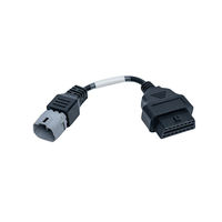 Cable de Diagnóstico para Motocicleta IP67 Impermeable de 6 Pines a OBD2, 12V, 30cm de Longitud, para Reparación de Motocicletas