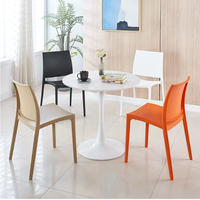 Chaise de café en plastique empilable de luxe pour café, restaurant, salle à manger à domicile, appartement, salle de bain, atelier - Vente en gros