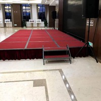 Scène pliante mobile en acier OMEGATRUSS pour hôtels, plateforme de scène pour mariages, banquets et événements, présentoir en treillis à vendre