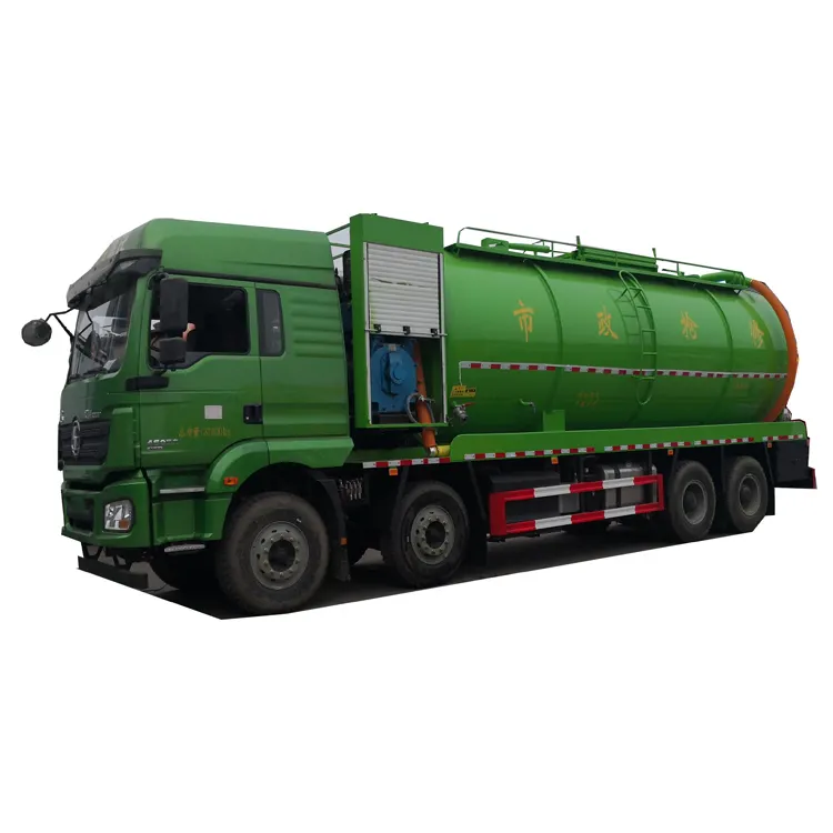 저렴한 가격 다기능 SHACMAN 8X4 20-30 CBM 고압 진공 흡입 트럭 하수 트럭